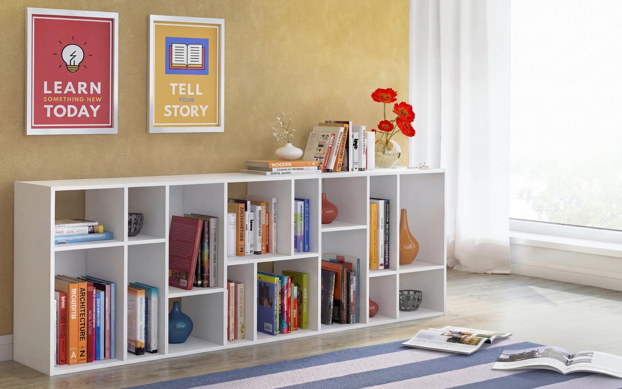 Shelf unit Astrid L, white  5